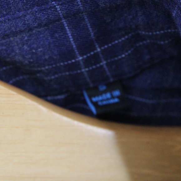 Zachary Prell Shirt Mens Navy Blue Plaid Casual Button Down Collared Size Small - Picture 6 of 9